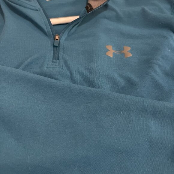 Under Armour Men's Long Sleeve Quarter Zip Shirt, Medium, Blue - Picture 5 of 10